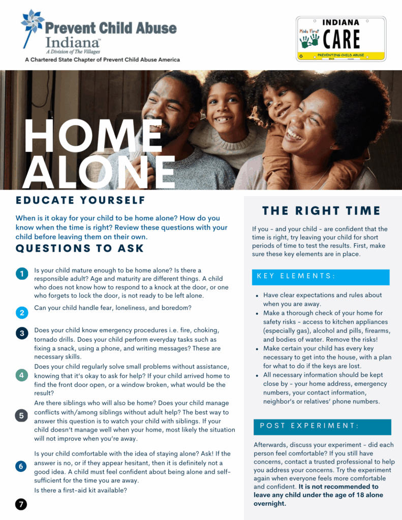 Educational Materials - Prevent Child Abuse Indiana
